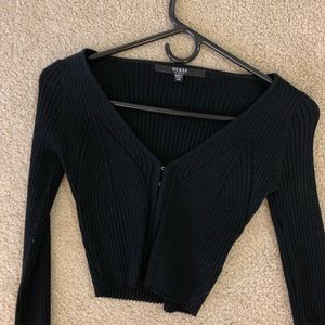 Guess black sweater croptop